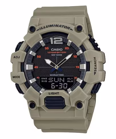 Casio HDC-700-3A3VDF Marrom Anadigi Masculino