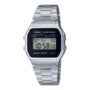 Relógio Casio A158WEA-1DF-SC Vintage Prata Digital Aço Unissex